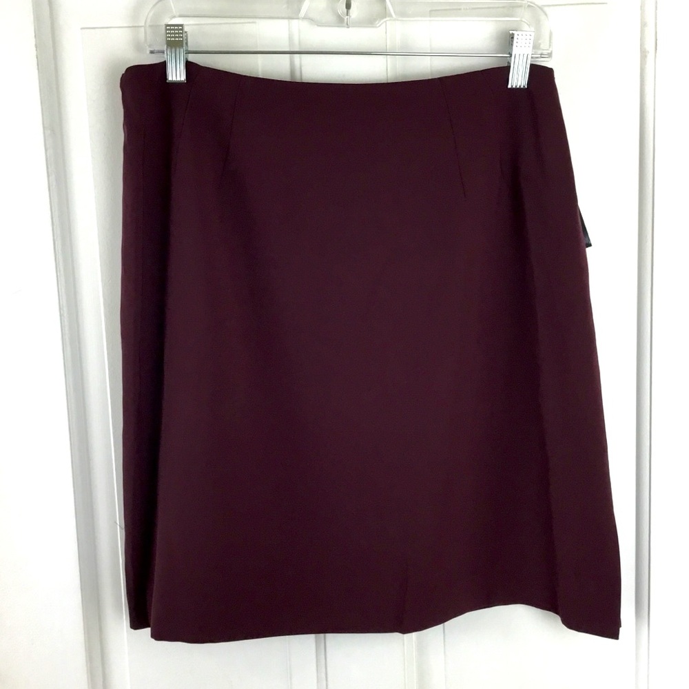 Preston & York Burgundy Pencil Skirt Career Classic Chic Size 14P